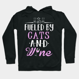 Fueled by Cats and Wine Hoodie